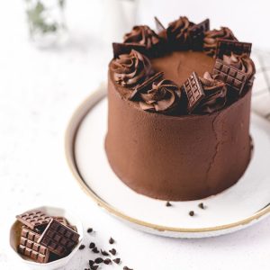 Eggless Chocolate Fudge Cake