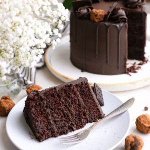 Triple Chocolate Fudge Cake